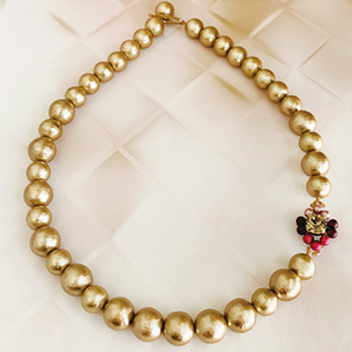 コットンパールネックレス