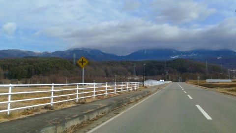 街からの帰り道　八ヶ岳連峰