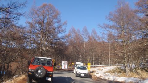 国道299　通行止めゲート