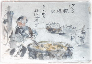 仕込んでいる絵